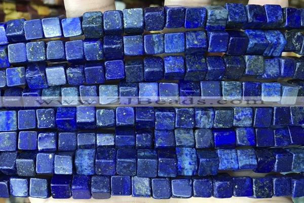 CUBE182 15 inches 6mm cube dyed lapis lazuli gemstone beads