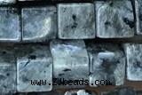 CUBE183 15 inches 6mm cube black labradorite gemstone beads