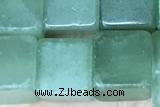 CUBE192 15 inches 8mm cube green aventurine gemstone beads