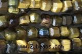 CUBE20 15 inches 2.5mm faceted cube yellow tiger eye gemstone beads