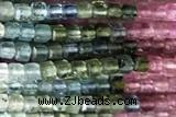 CUBE200 15 inches 2mm faceted cube tourmaline gemstone beads