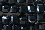 CUBE35 15 inches 3mm faceted cube black spinel gemstone beads