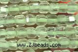 CUBE43 15 inches 2.5mm faceted cube prehnite gemstone beads