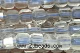 CUBE54 15 inches 3mm faceted cube quartz gemstone beads