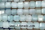 CUBE58 15 inches 2.5mm faceted cube amazonite gemstone beads