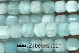 CUBE59 15 inches 2.5mm faceted cube amazonite gemstone beads