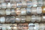 CUBE63 15 inches 2.5mm faceted cube moonstone gemstone beads