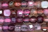 CUBE70 15 inches 2.5mm faceted cube pink spinel gemstone beads