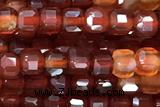 CUBE72 15 inches 2.5mm faceted cube red agate gemstone beads