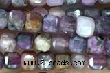CUBE78 15 inches 2.5mm faceted cube ruby sapphire gemstone beads