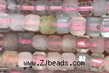 CUBE79 15 inches 3mm faceted cube morganite gemstone beads