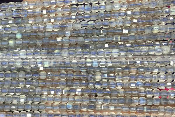 CUBE90 15 inches 2mm faceted cube labradorite gemstone beads