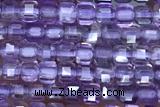 CUBE91 15 inches 2mm faceted cube amethyst tgemstone beads