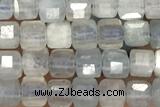 CUBE97 15 inches 3mm faceted cube labradorite gemstone beads