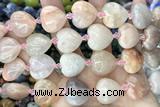 HEAR04 15 inches 20mm heart jade gemstone beads