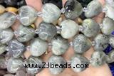 HEAR08 15 inches 20mm heart labradorite gemstone beads