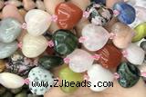 HEAR10 15 inches 20mm heart gemstone beads