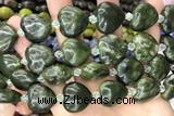 HEAR14 15 inches 20mm heart jade gemstone beads