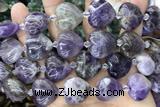 HEAR20 15 inches 20mm heart amethyst gemstone beads