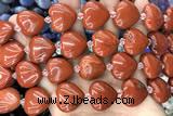 HEAR21 15 inches 20mm heart red jasper gemstone beads