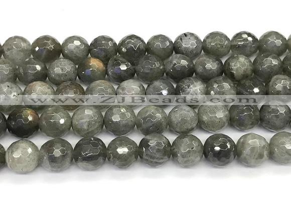 LABR11 15 inches 14mm faceted round labradorite gemstone beads