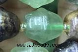 MIXE23 15 inches 9*11mm fluorite gemstone beads