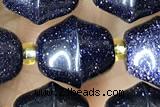 MIXE29 15 inches 9*11mm blue goldstone gemstone beads