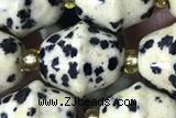 MIXE33 15 inches 9*11mm dalmatian jasper gemstone beads