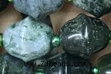 MIXE38 15 inches 9*11mm moss agate gemstone beads