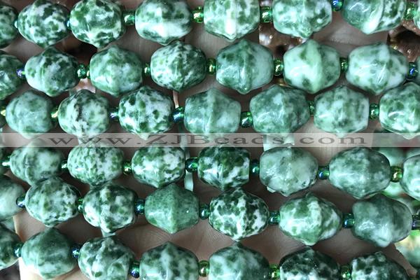 MIXE40 15 inches 9*11mm Qinghai jade gemstone beads