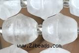 MIXE42 15 inches 9*11mm white jade gemstone beads