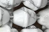 MIXE43 15 inches 9*11mm white howlite gemstone beads