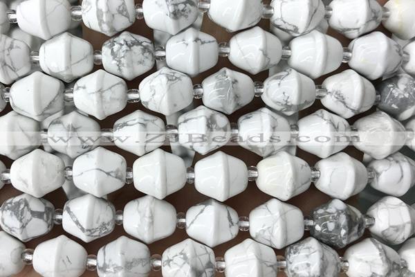 MIXE43 15 inches 9*11mm white howlite gemstone beads