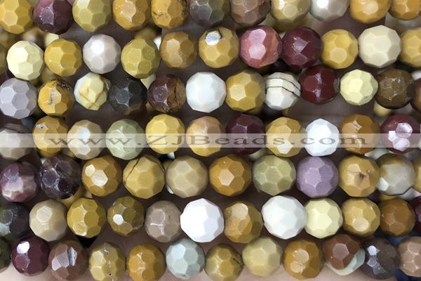 MOOK01 15 inches 8mm faceted round mookaite gemstone beads