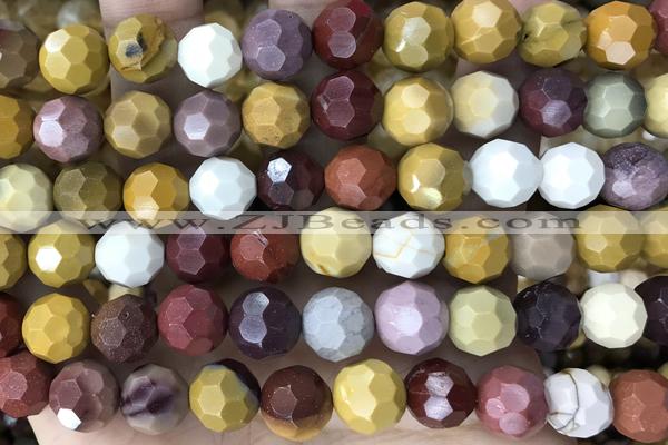 MOOK02 15 inches 10mm faceted round mookaite gemstone beads