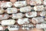 NUGG02 15 inches 12*25mm – 13*28mm faceted nuggets sunstone beads