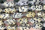 NUGG07 15 inches 12*25mm – 13*28mm faceted nuggets dalmatian jasper beads