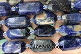 NUGG11 15 inches 12*25mm – 13*28mm faceted nuggets sodalite beads
