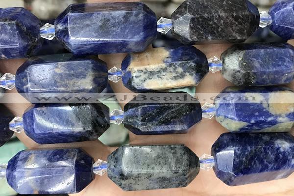 NUGG11 15 inches 12*25mm – 13*28mm faceted nuggets sodalite beads