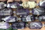 NUGG16 15 inches 12*25mm – 13*28mm faceted nuggets dogtooth amethyst beads
