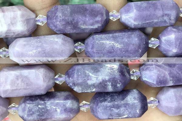 NUGG18 15 inches 12*25mm – 13*28mm faceted nuggets Chinese tourmaline beads