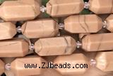 NUGG21 15 inches 12*25mm – 13*28mm faceted nuggets jasper beads