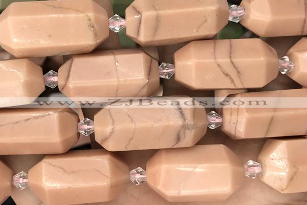 NUGG21 15 inches 12*25mm – 13*28mm faceted nuggets jasper beads
