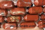 NUGG26 15 inches 12*25mm – 13*28mm faceted nuggets red jasper beads