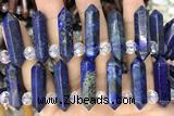 NUGG57 15 inches Top drilled 8*32mm faceted nuggets lapis lazuli gemstone beads