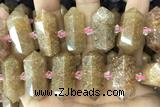 NUGG66 15 inches 12*23mm - 15*30mm faceted nuggets gemstone beads
