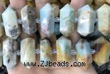 NUGG70 15 inches 12*23mm - 15*30mm faceted nuggets amazonite gemstone beads