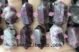 NUGG71 15 inches 12*23mm - 15*30mm faceted nuggets tourmaline gemstone beads