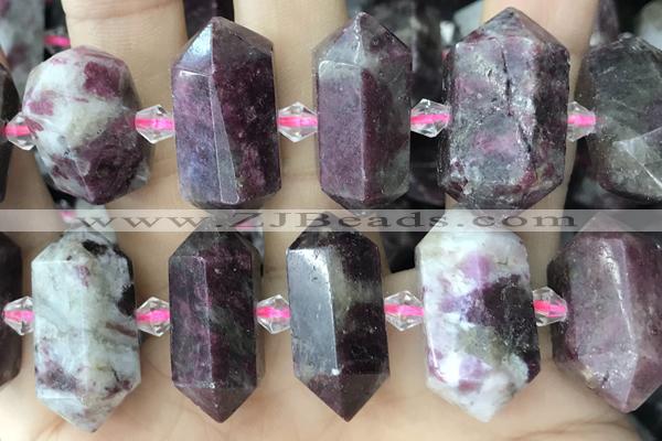 NUGG71 15 inches 12*23mm - 15*30mm faceted nuggets tourmaline gemstone beads
