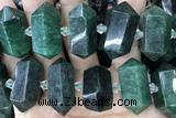 NUGG77 15 inches 12*23mm - 15*30mm faceted nuggets jade gemstone beads